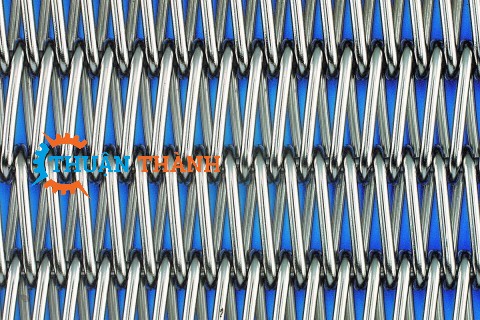 Băng tải lưới sợi xoắn inox - ty xỏ thẳng 4