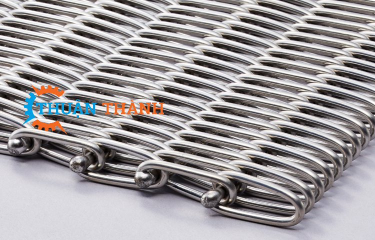 Băng tải lưới sợi xoắn inox - ty xỏ thẳng 3