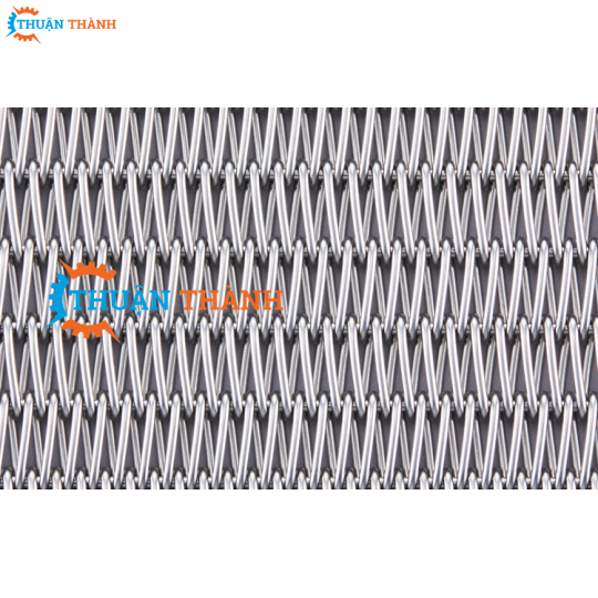 Băng tải lưới inox sợi xoắn - ty xỏ thẳng